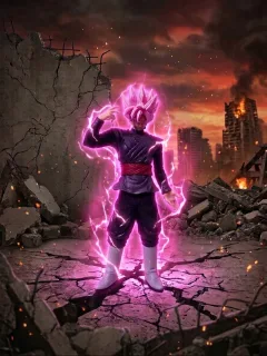 Dragon Ball Super Goku Black Super Saiyan Rosé Action Figure – Dark Divine Anime Statue