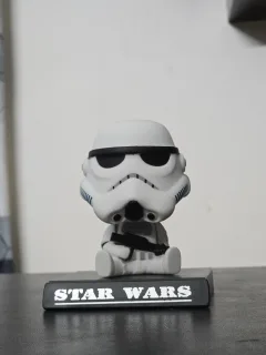 Star Wars Stormtrooper Seated Chibi Bobblehead Figure – Mini Empire Action Statue Model