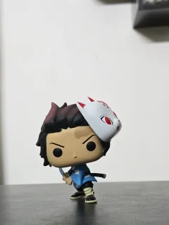 Tanjiro Kamado with Fox Mask Funko Pop! Style Vinyl Figure – Demon Slayer Anime Statue Model
