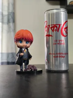 Ron Weasley & Scabbers Chibi Figure Set – Hogwarts School Uniform Wand Statue